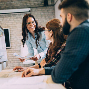 A B2B marketer works with her team to plan for 2025